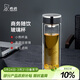 希諾雙層玻璃杯男士車(chē)載辦公過(guò)濾泡茶杯子便攜家用水杯XN-1003 410mL