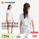 moodytiger女童燕尾短袖T恤26年夏季新款運動(dòng)速干防曬吸汗分叉印花上衣