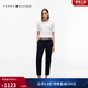 Tommy Hilfiger26春夏新款女裝四季款商務(wù)條紋腰帶彈力直筒修身九分休閑褲 【九分】藏青色DW5 （腰帶隨機） 36