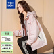 唐獅（TonLion）2025女連帽拼接工裝外套戶(hù)外時(shí)尚酷帥休閑風(fēng)百搭潮流 淺粉紅 L 
