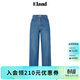 ELAND衣戀牛仔褲女純棉九分通勤褲子新款 中牛仔色(01)M/Indigo M