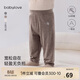 babylove嬰幼兒褲子睡褲春秋休閑男女寶寶家居褲純色打底褲保暖高腰秋褲