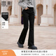 香影黑色微喇牛仔褲女2025冬季新款褲腳開(kāi)叉修身設計感顯瘦長(cháng)褲子 牛仔黑 M 160/64A/95-110斤