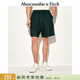 Abercrombie & Fitch美式復古百搭松緊腰五分褲休閑褲短褲25夏季男裝128-5048 橄欖綠 S (175/76A)