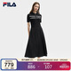 FILA斐樂(lè )官方女子連衣裙夏時(shí)尚休閑簡(jiǎn)約修身短袖連身裙