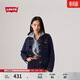 Levi's李維斯女士美式懷舊復古巴恩風(fēng)時(shí)尚深藍顯瘦牛仔夾克外套 深牛仔色 XS