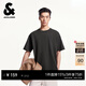 杰克·瓊斯（JACK&JONES）男裝肌理感拼接舒適百搭簡(jiǎn)約風(fēng)潮流時(shí)尚寬松短袖T恤男裝225201208 E11甘草棕 XL （185）