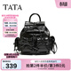 他她（TATA）書(shū)包2026春季背包簡(jiǎn)約雙肩包黑色女生通勤小書(shū)包X3560AX6 黑色 F