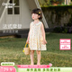 歐姆熊連衣裙女童2026新款女寶寶日?？纱┫难b兒童絕美洋氣裙子夏 米色波點(diǎn) 90 90cm