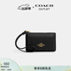 蔻馳（COACH）奧萊女士女包腕帶卡包 IM/黑色