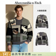 Abercrombie & Fitch【美式復古】大麋鹿圖案絨感毛衣針織衫25秋冬男裝120-5181 黑灰圖案 S (175/92A)