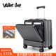 Walker Shop輕奢品牌行李箱20寸商務(wù)登機箱男多功能拉桿箱小型密碼旅行箱女 深灰色鋁框版 20英寸 【登機箱/可放15.6寸電腦】