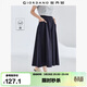 佐丹奴山系裙褲女純棉高腰闊腿褲口袋松緊腰薄款七分褲女05424302