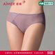 愛(ài)慕女蕾絲網(wǎng)紗棉質(zhì)底襠中腰平角內褲 宮羽AM23A361紫色165