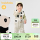 巴拉巴拉嬰兒衣服連體衣秋裝寶寶外出包屁衣立體圍兜可愛(ài)清新甜美 白咖色調00415 80cm