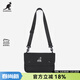 KANGOL官方信封包新款單肩斜挎手拿休閑潮流帆布ins風(fēng)男女潮流百搭 黑色