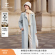 香影雙面呢羊毛大衣女2025冬季新款海鹽太妃中長(cháng)翻領(lǐng)白色毛呢外套 航線(xiàn)藍 M 160/84A/95-110斤