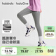 巴拉巴拉balaOne童裝兒童打底褲女童秋冬裝新款加絨長(cháng)褲耐磨 冷灰20508 140