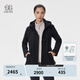 KOLON SPORT/可隆軟殼三合一夾克 女子防風(fēng)透濕戶(hù)外沖鋒衣2級 LKJK5WNT16-BK 黑色 【抓絨內膽】 L 170/92A