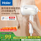 海爾（Haier）手持掛燙機20.6g蒸汽量160ml水箱家用蒸汽電熨斗可折疊燙衣服出差便攜衣物護理機宿舍熨衣機GW1206