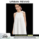 UR秋季新款女裝休閑花朵鏤空刺繡系帶連衣裙UYL750100 本白 (面料微透) S