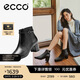 愛(ài)步（ECCO）職場(chǎng)優(yōu)雅高端小羊皮方頭高跟時(shí)裝女靴 型塑290983 黑色38