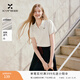 香影學(xué)院風(fēng)polo領(lǐng)t恤女短袖2026夏季新款泡泡袖正肩短款白色上衣 白色 M 160/84A/95-110斤
