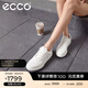 愛(ài)步（ECCO）休閑鞋女 百搭平底鞋簡(jiǎn)約球鞋板鞋休閑運動(dòng)鞋 街頭272813 白色/灰白色（拼接）27281352292 38