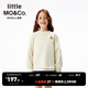 little MO&Co.貓和老鼠聯(lián)名系列 little moco童裝25秋裝新款男女童套頭衛衣長(cháng)袖 米白色 140 140/68
