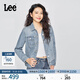 Lee標準版經(jīng)典翻領(lǐng)淺藍色女士牛仔夾克外套休閑潮流LWT010853203 淺藍色 M
