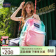 JANSPORT雙肩包輕便女包簡(jiǎn)約旅行學(xué)生校園書(shū)包電腦包 4QUT68T 甜蜜冰淇淋色-側袋