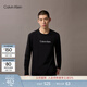 Calvin KleinJeans春秋男士休閑通勤ck字母印花圓領(lǐng)內搭打底衫長(cháng)袖T恤上衣