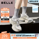 百麗（Belle）張凌赫同款星河軌跡老爹鞋女網(wǎng)面透氣休閑厚底運動(dòng)鞋B2199AM6預售 金色-女款【周雨彤/玲花同款】 37 (235mm)