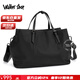 Walker Shop品牌旅行包男女商務(wù)手提斜挎尼龍布防水大容量旅游出差行李包 典雅黑【防水尼龍】 大號【48cm*23cm*30cm】