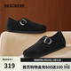 斯凱奇（Skechers）單鞋勃肯鞋女士2026秋季牛皮一腳蹬休閑鞋厚底豆豆鞋159018