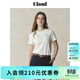 ELAND衣戀T恤女簡(jiǎn)約風(fēng)圓領(lǐng)設計下擺開(kāi)叉合體舒適上衣夏季新款 象牙白/白色(39)Ivory S /160