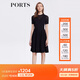 PORTS寶姿商場(chǎng)同款女裝春夏修身小黑裙黑色半透視針織連衣裙 黑色 L