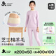久歲伴棉羊毛兒童保暖內衣女童秋冬加絨加厚高腰小高領(lǐng)打底棉毛衫褲套裝