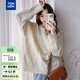 唐獅（TonLion）2025秋冬復古風(fēng)麻花女圓領(lǐng)套頭毛衣