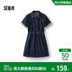 森馬（Semir）森柔|牛仔連衣裙女夏季收腰翻領(lǐng)工裝風(fēng)顯瘦chic短裙103325114009