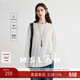 MSLAN花苞下擺寬松長(cháng)袖t恤女2026春季新款休閑簡(jiǎn)約白色圓領(lǐng)套頭上衣 本白 L