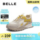 百麗撞色阿甘鞋女秋季商場(chǎng)同款舒適透氣鞋E3B1DCM5 米色/黃 40