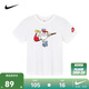 NIKE 耐克童裝短袖T恤男女童卡通圖案兒童舒適柔軟抗皺短袖上衣