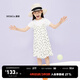 little MO&Co.抑菌 童裝夏裝女童短袖吊帶裙兒童連衣裙2件裝小女孩 稚趣圖像色 110 110/56