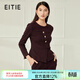 愛(ài)特愛(ài)（EITIE）經(jīng)典氣質(zhì)優(yōu)雅上衣大氣圓領(lǐng)收腰顯瘦冬季新款簡(jiǎn)約時(shí)髦復古6813503 銀粉67 M 160
