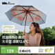 蕉下（beneunder）防紫外線(xiàn)遮陽(yáng)傘三折雙層黑膠晴雨傘防曬傘BM011花椿