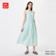 優(yōu)衣庫女裝棉麻層疊連衣裙/無(wú)袖裙子26春夏新款482788 60 淺藍色 L