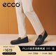 愛(ài)步（ECCO）豆豆鞋男 軟底輕盈一腳蹬樂(lè )福休閑皮鞋 S 輕巧莫克540514 黑色41