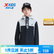 特步（XTEP）童裝連帽兒童外套戶(hù)外防風(fēng)沖鋒百搭長(cháng)袖上衣 濁普灰 170