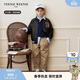 Teenie Weenie Kids小熊童裝25新款秋季男女童時(shí)尚棒球領(lǐng)夾克外套 黑色 150cm